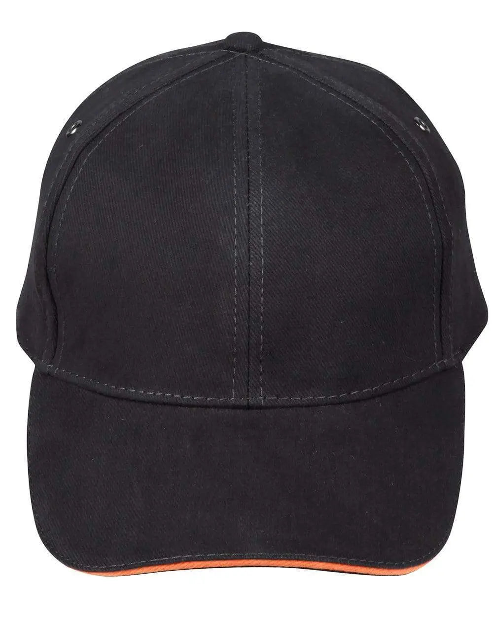 Sandwich Peak Cap Ch18 Active Wear Winning Spirit Charcoal/ Orange One size fits most
