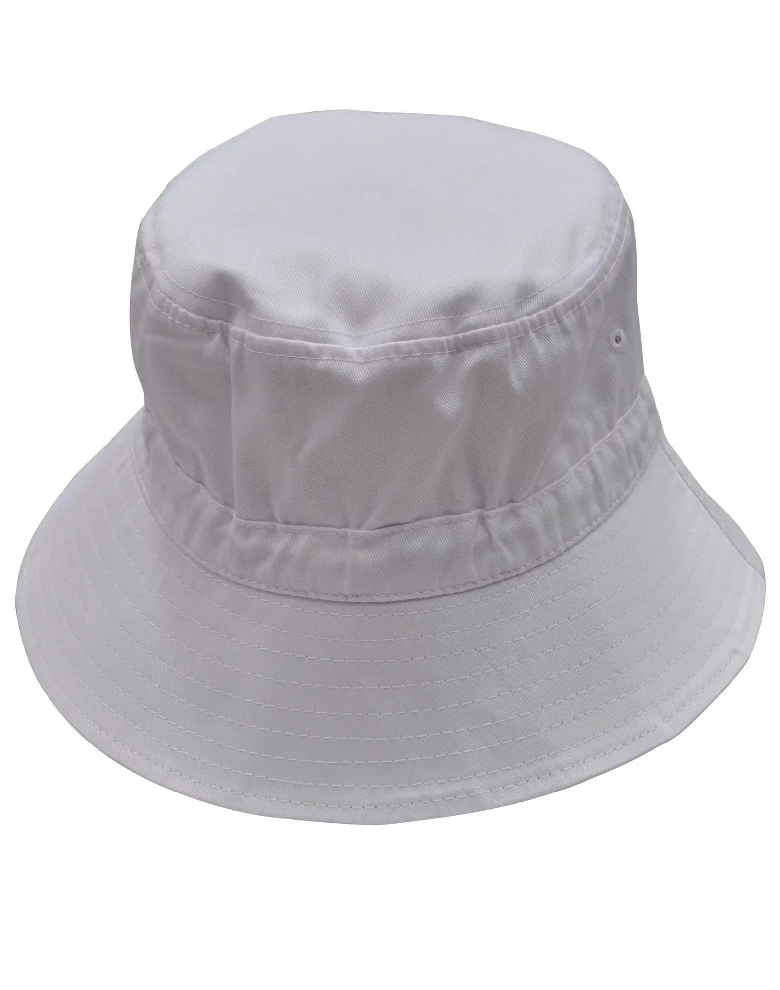 Bucket Hat With Toggle H1034 Active Wear Winning Spirit White S/M