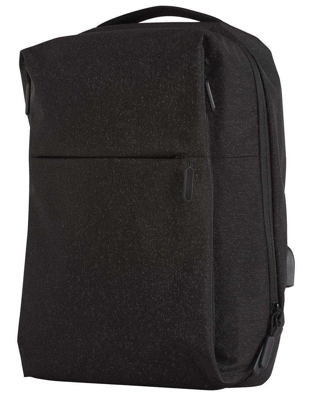 Winning Spirit Executive Heather Backpack B5006 Active Wear Winning Spirit Marl Black 29cmx41.5cmx16cmÂ
