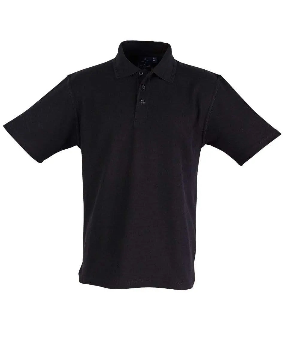 Winning Spirit Traditional Polo Shirt Unisex PS11 Casual Wear Winning Spirit Black XS