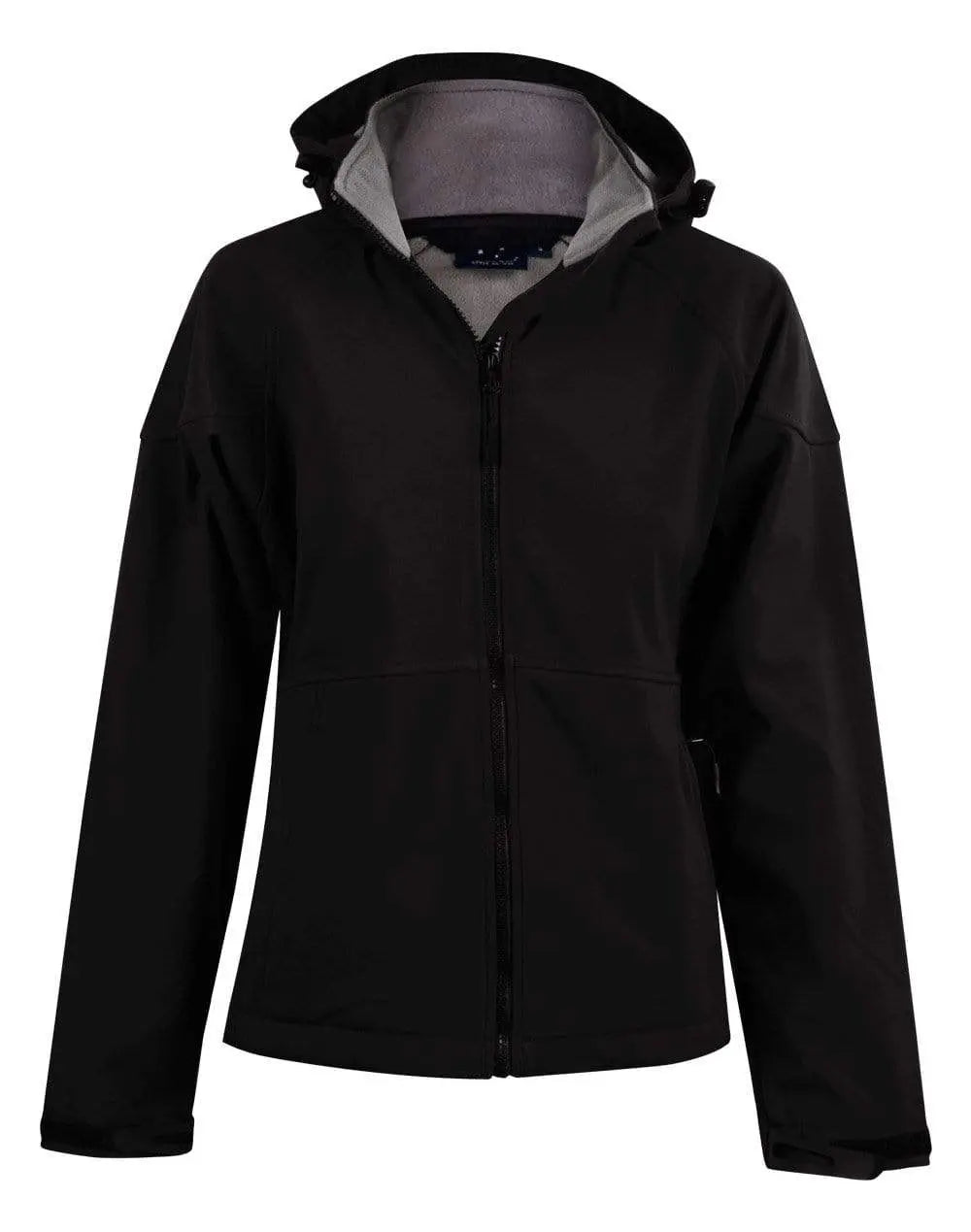 Winning Spirit Aspen Softshell Hood Jacket Ladies' Jk34 Casual Wear Winning Spirit Black/Charcoal 8