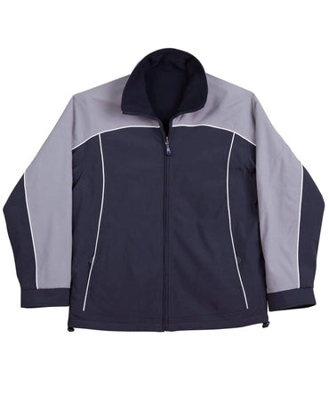 Winning Spirit Cascade Tri-colour Contrast Reversible Jacket Jk22 Casual Wear Winning Spirit Navy/White/Silver XS
