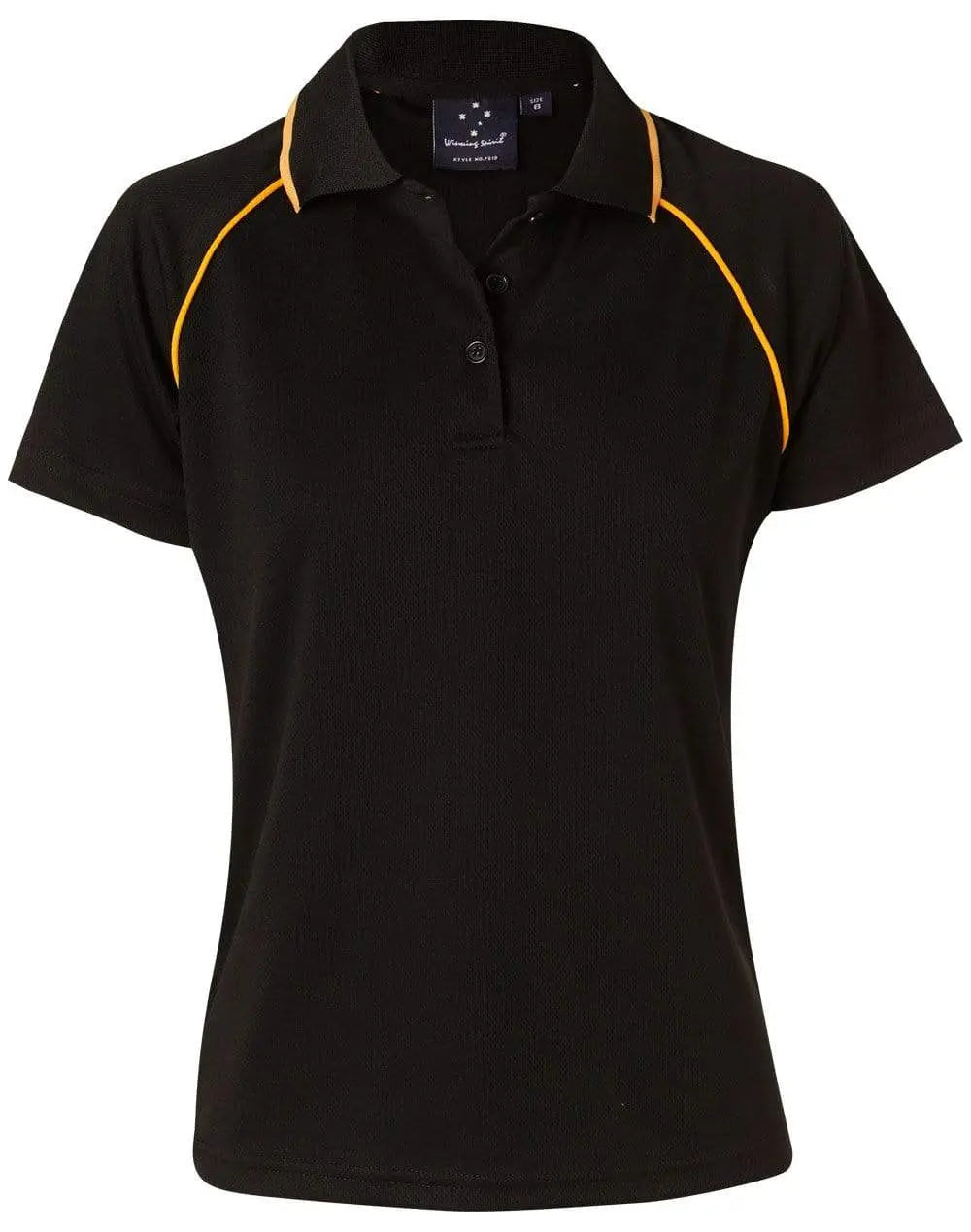 WINNING SPIRIT CHAMPION POLO Ladies' PS19 Casual Wear Winning Spirit Black/Gold 8