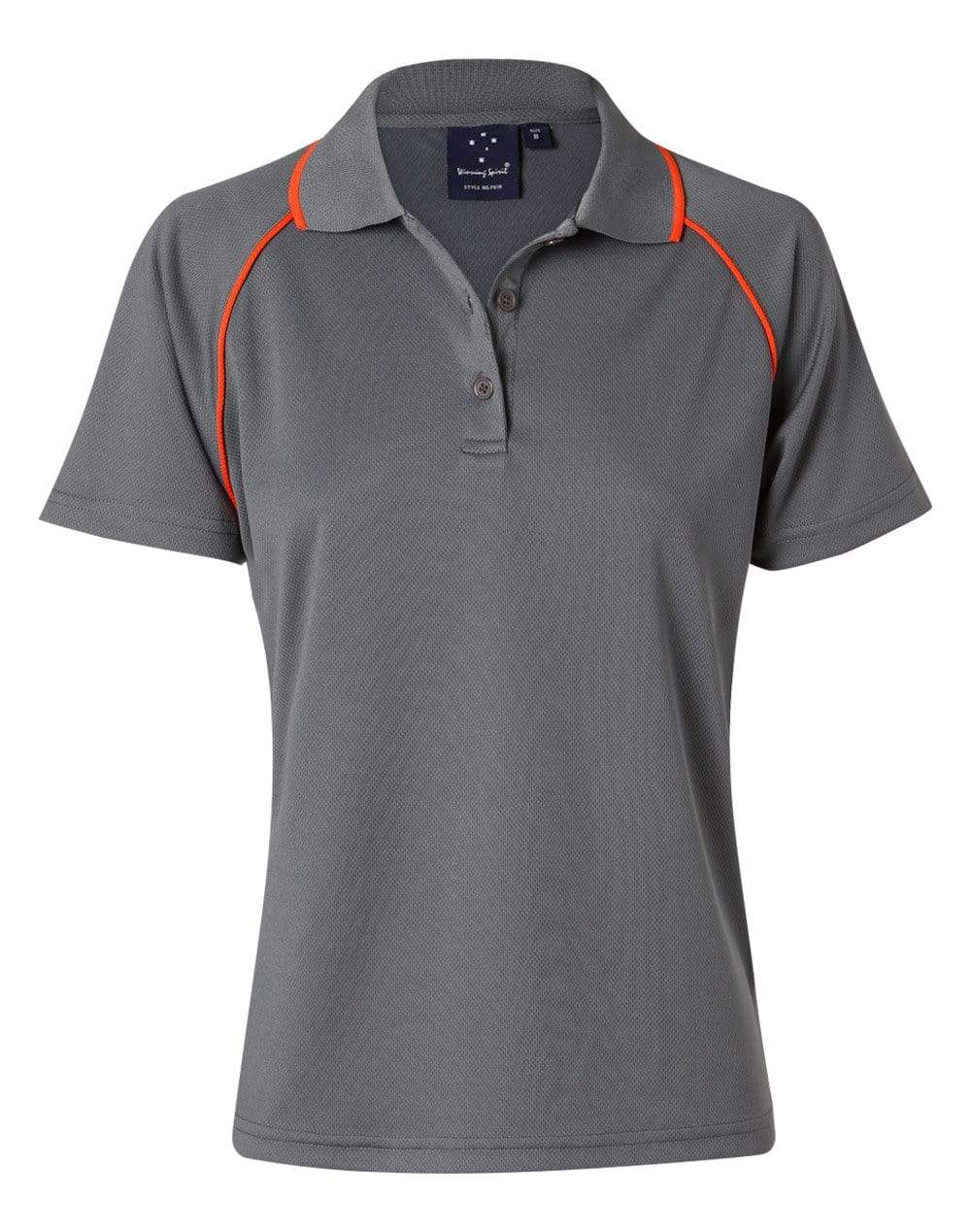 WINNING SPIRIT CHAMPION POLO Ladies' PS19 Casual Wear Winning Spirit Charcoal/Orange 8