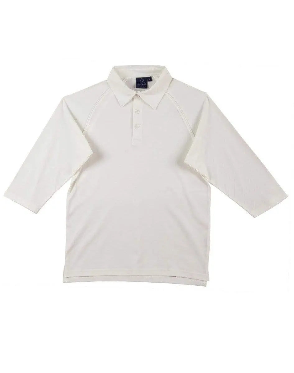 Winning Spirit Cricket Polo 3/4 Sleeve Men's Ps29q Casual Wear Winning Spirit Cream S