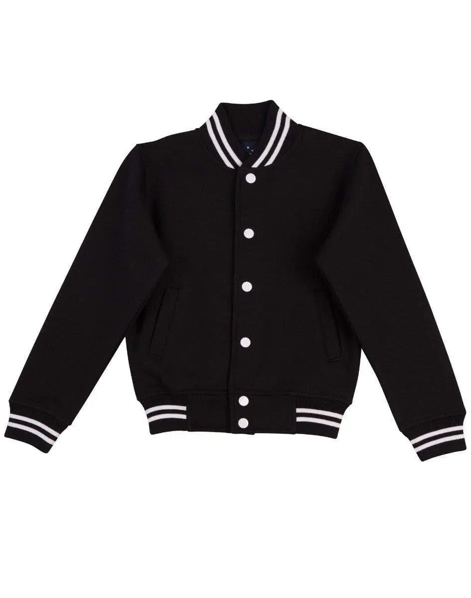 WINNING SPIRIT FLEECE LETTERMAN Kids' FL11K Casual Wear Winning Spirit Black/White 6K