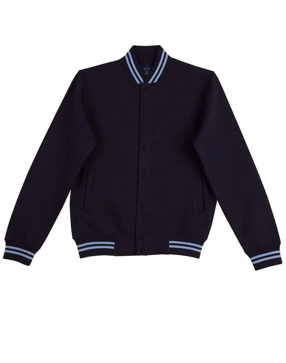 WINNING SPIRIT FLEECE LETTERMAN Kids' FL11K Casual Wear Winning Spirit Navy/Skyblue 6K
