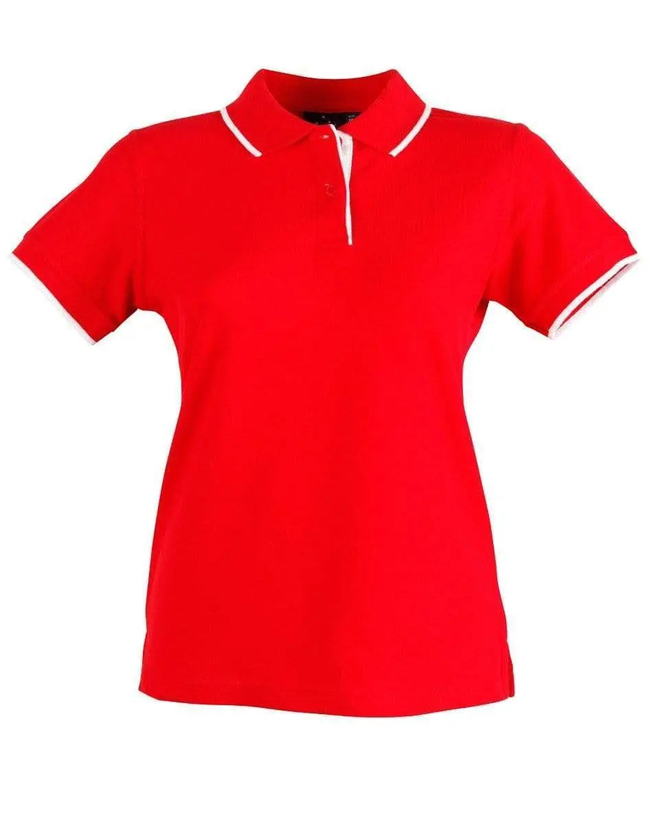 Winning Spirit Liberty Polo Ladies Ps48a Casual Wear Winning Spirit Red/White 6