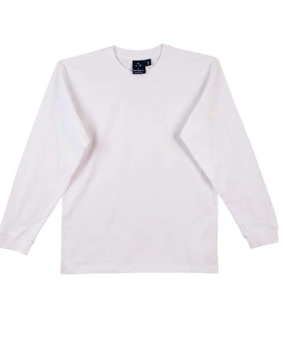 WINNING SPIRIT LONDON LONG SLEEVE TEE Mens TS02 Casual Wear Winning Spirit White S