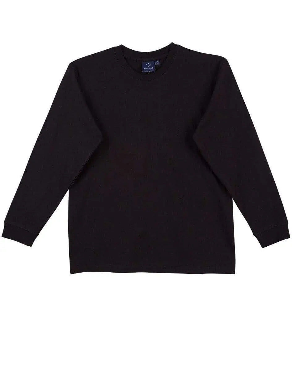 WINNING SPIRIT LONDON LONG SLEEVE TEE Mens TS02 Casual Wear Winning Spirit Black S