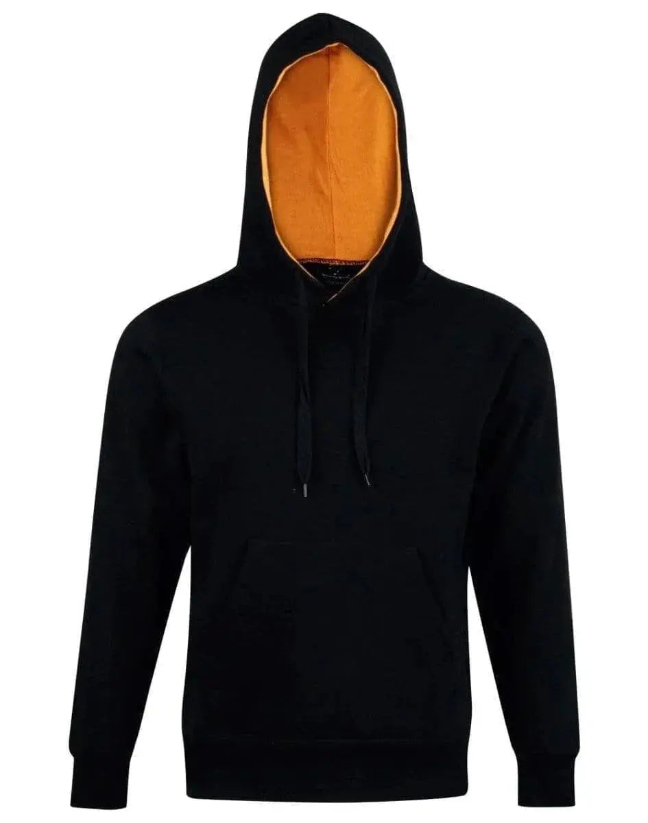 Winning Spirit Passion Fleece Hoodie - Unisex Fl09 Casual Wear Winning Spirit Black/Gold XS