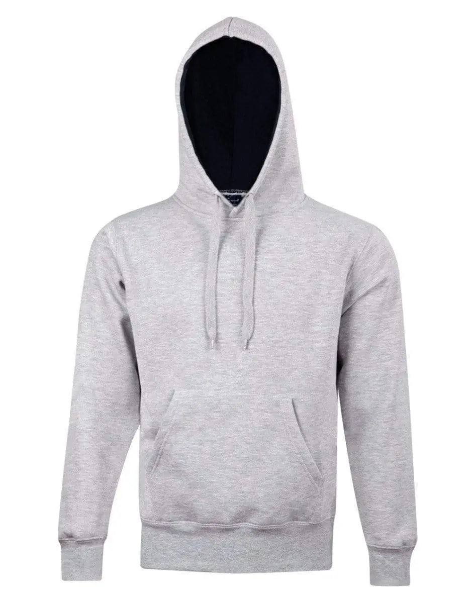 Winning Spirit Passion Fleece Hoodie - Unisex Fl09 Casual Wear Winning Spirit Grey/Navy XS