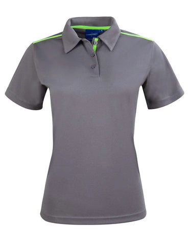 Winning Spirit PS84 STATEN POLO SHIRT Ladies Casual Wear Winning Spirit Ash/lime 6