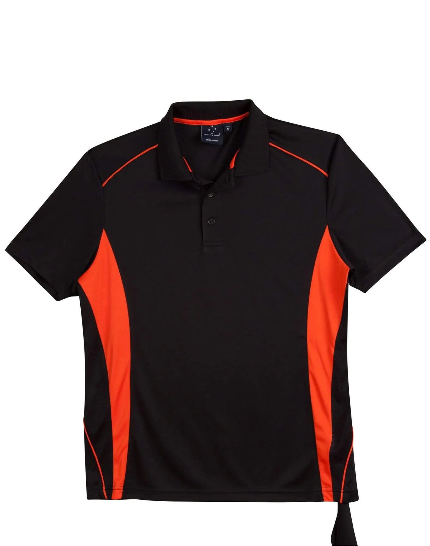 WINNING SPIRIT PURSUIT POLO Men'sPS79 Casual Wear Winning Spirit Black/Orange XS