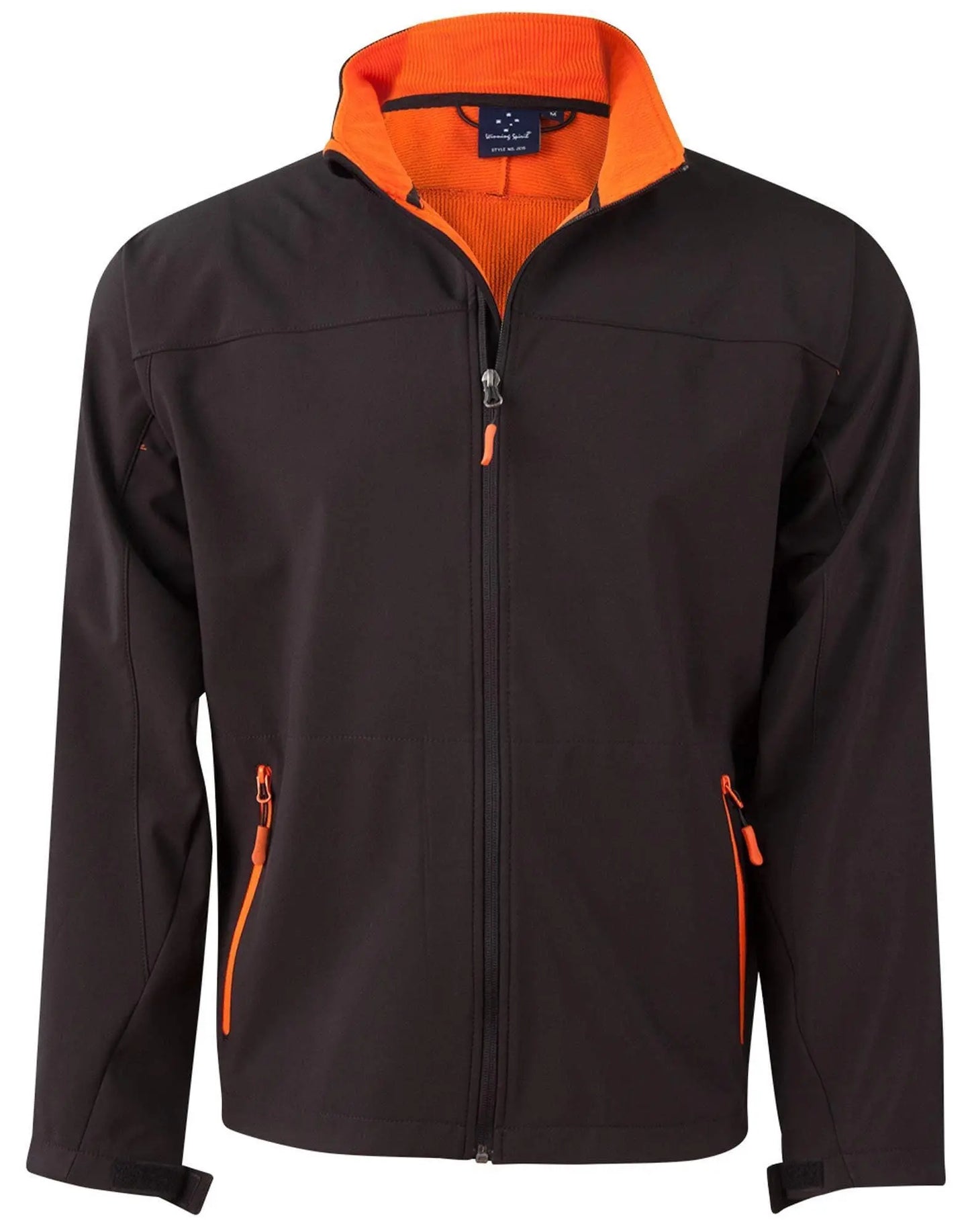 WINNING SPIRIT ROSEWALL SOFT SHELL Men's JK15 Casual Wear Winning Spirit Black/Orange S
