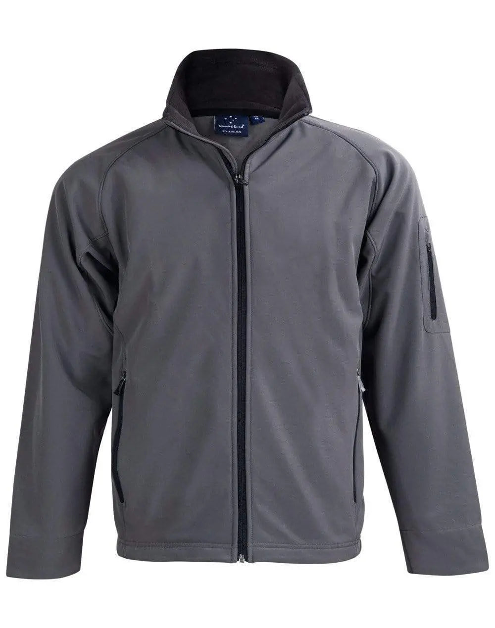 WINNING SPIRIT Softshell Jacket Men's JK23 Casual Wear Winning Spirit Charcoal S