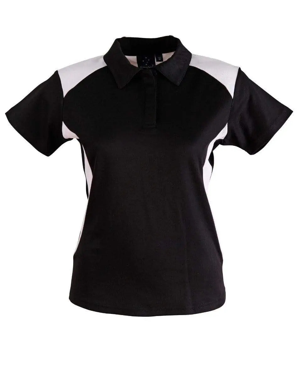 WINNING SPIRIT WINNER POLO Ladies' PS32A Casual Wear Winning Spirit Black/White 8