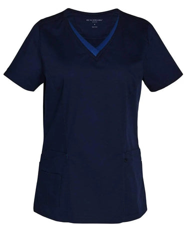 Winning Spirit Ladies V-neck Contrast Trim Scrubs Top M7660 - Simply Scrubs Australia