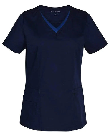 Winning Spirit Ladies V-neck Contrast Trim Scrubs Top M7660 - Simply Scrubs Australia