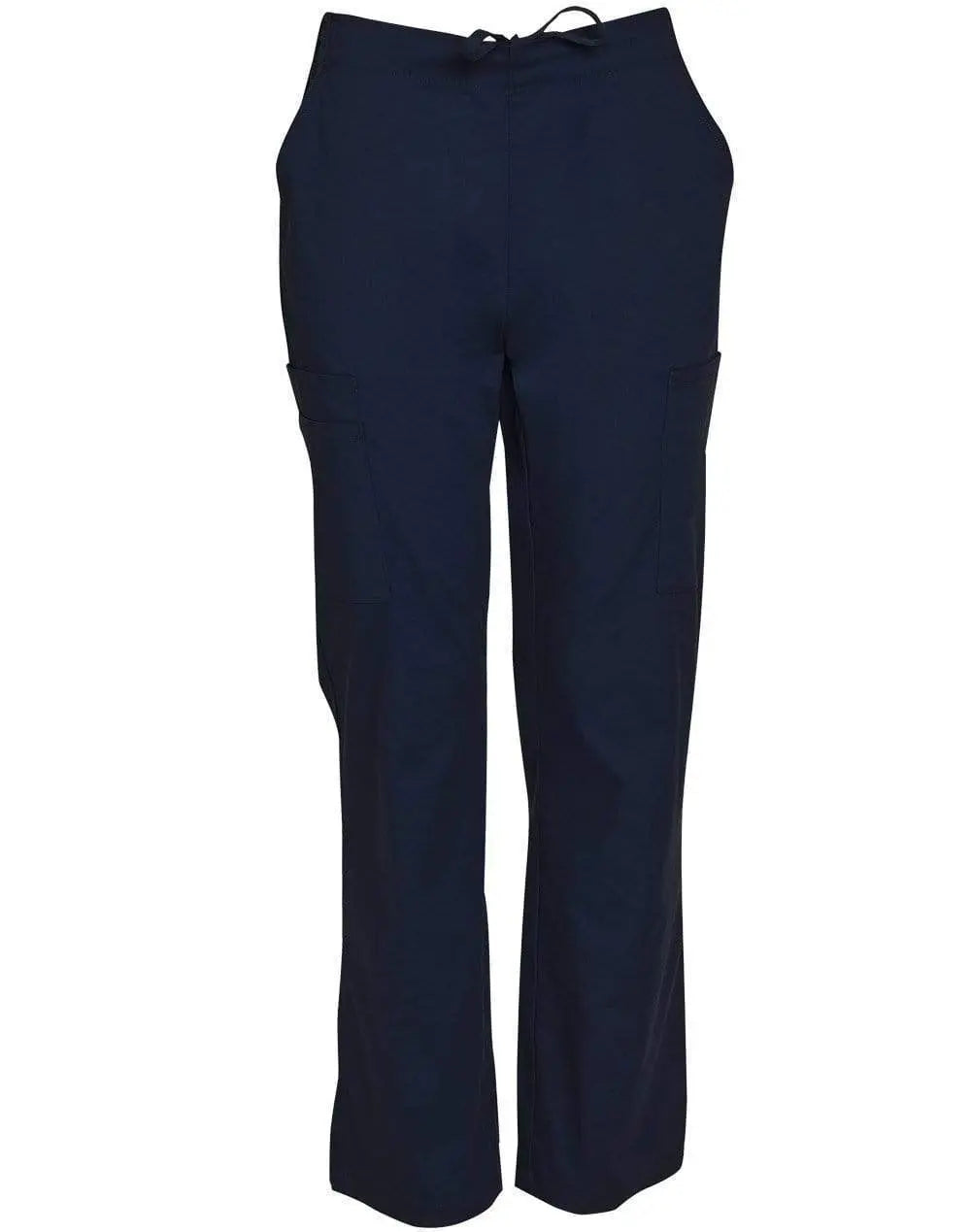 Winning Spirit Mens Solid Colour Waist Tie Scrubs Pants M9710 Health & Beauty Winning Spirit Navy XS
