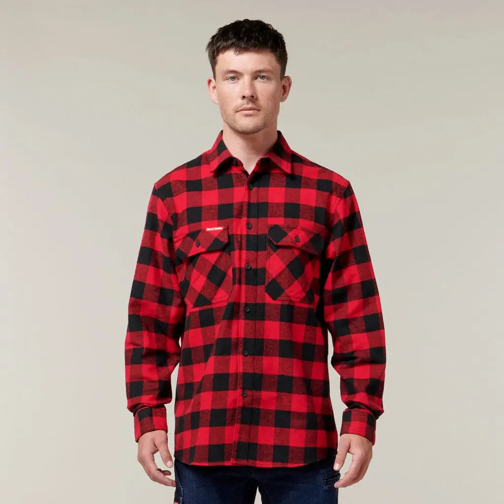 Hard Yakka Long Sleeve Check Flannel Shirt Y07295 Hard Yakka