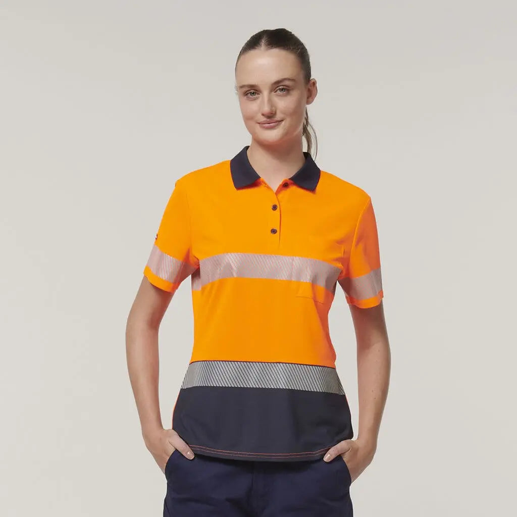 Hard Yakka Women's Hi Vis Taped Polo Shirt Y08602 Hard Yakka