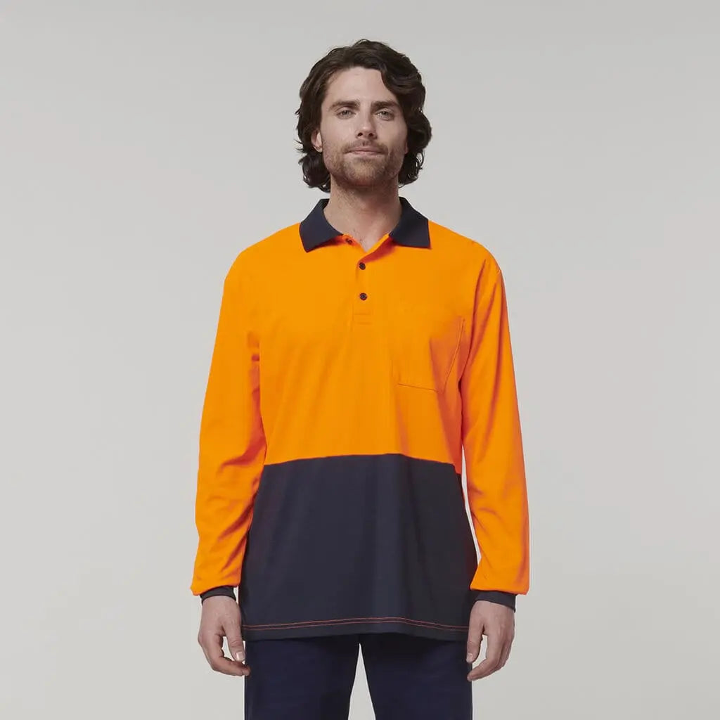 Hard Yakka Men's Long Sleeve Polo Shirt Y19617 Hard Yakka