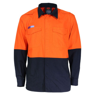 Flamearc Hrc1 2t L/w Fr Shirt - 3441 Work Wear DNC Workwear Orange/Navy XS 