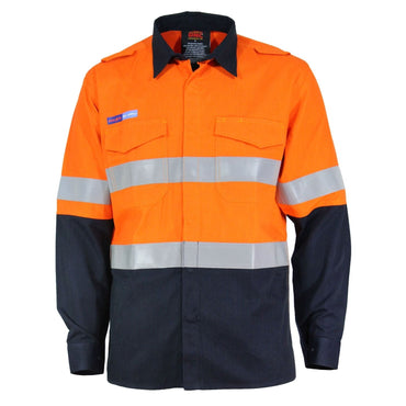 Flamearc Hrc1 2t L/w D/n Shirt  - 3445 Work Wear DNC Workwear Orange/Navy XS 