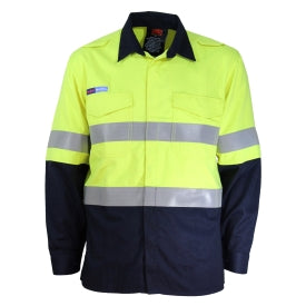 Flamearc Hrc1 2t L/w D/n Shirt  - 3445 Work Wear DNC Workwear Yellow/Navy XS 