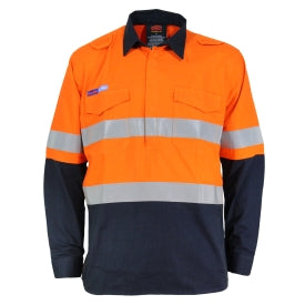 Flamearc Hrc1 C/fl/w D/n Shirt - 3447 Work Wear DNC Workwear Orange/Navy XS 