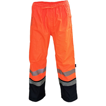 Hivis Fr & Hrc2 D/n Rain Pants - 3472 Work Wear DNC Workwear Orange/Navy XS 
