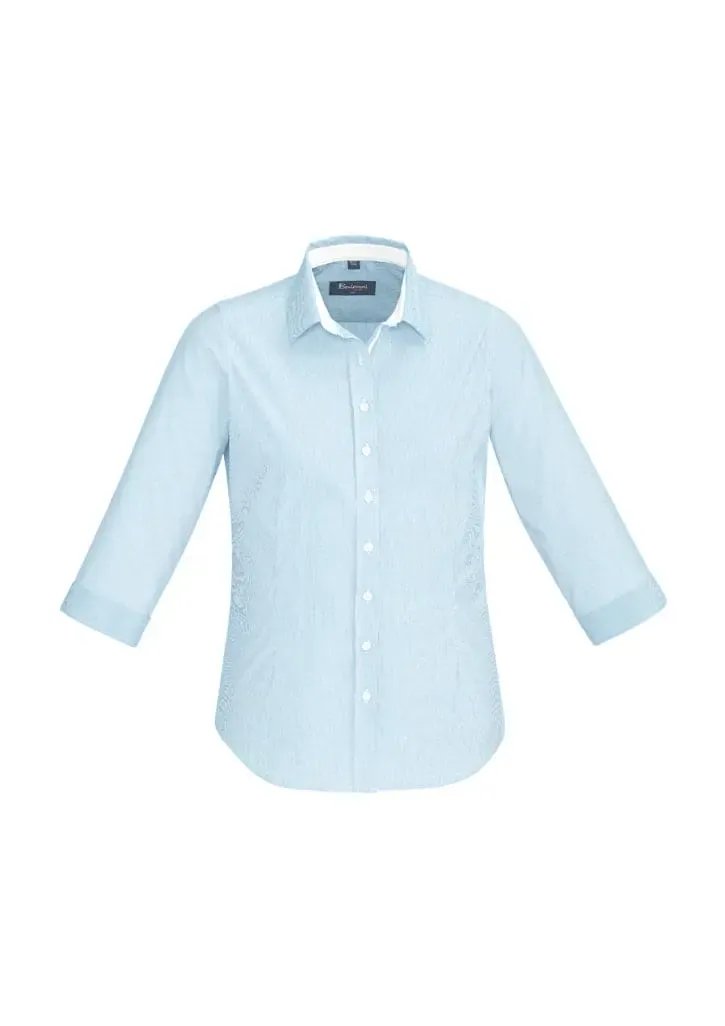 Biz Corporates Fifth Avenue Womens 3/4 Sleeve Shirt 40111 Corporate Wear Biz Corporates 4 Alaskan Blue