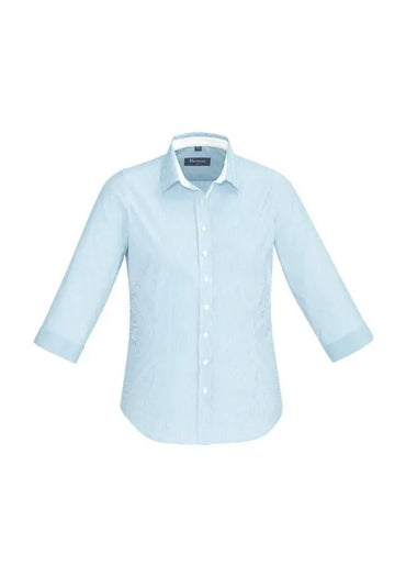 Biz Corporates Fifth Avenue Womens 3/4 Sleeve Shirt 40111 Corporate Wear Biz Corporates 4 Alaskan Blue