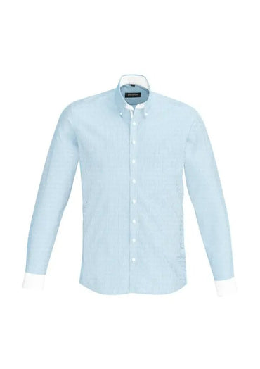 Biz Corporates Fifth Avenue Mens Long Sleeve Shirt 40120 Corporate Wear Biz Corporates XS Alaskan Blue