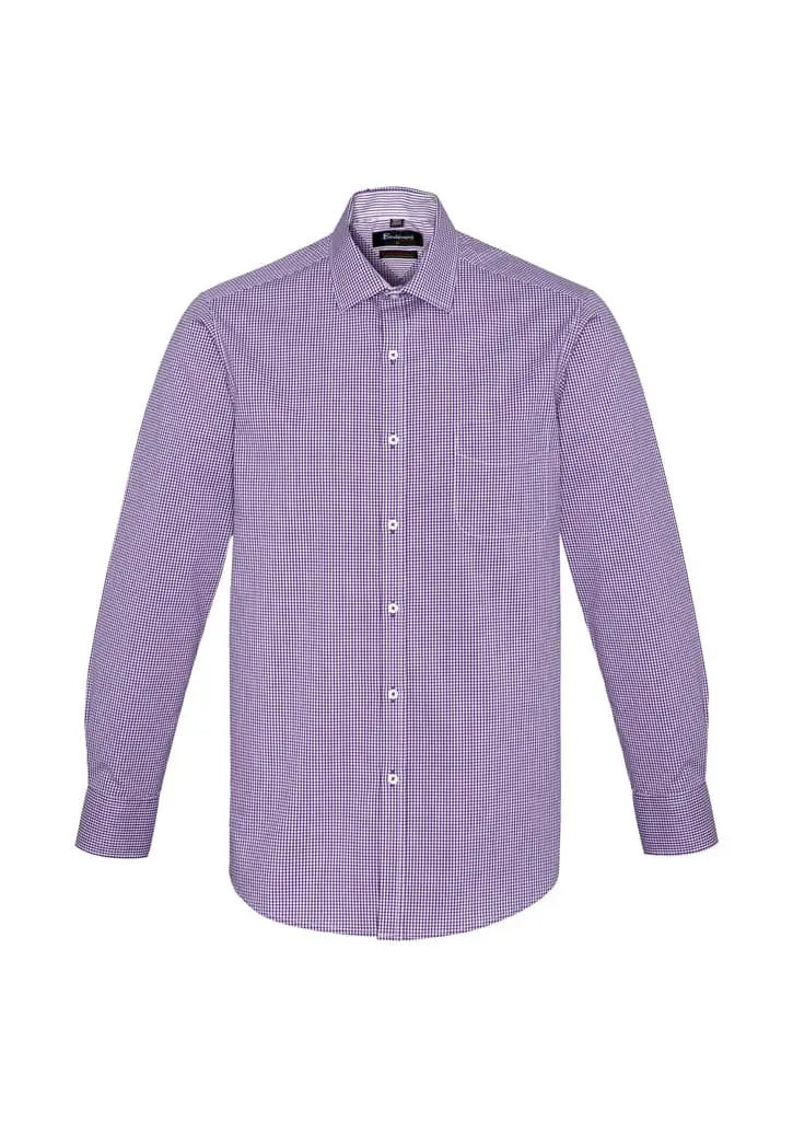 Biz Corporates Newport Mens Long Sleeve Shirt 42520 Corporate Wear Biz Corporates XS Purple Reign