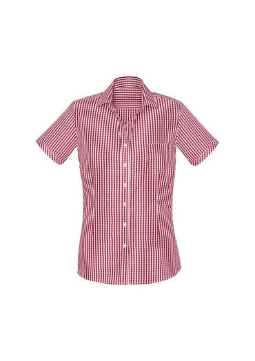 Biz Corporates Springfield Womens Short Sleeve Shirt 43412 Corporate Wear Biz Corporates 4 Cardinal Red