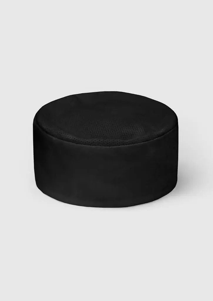 Biz Collection Mesh Flat Top Chef Hat CH333 in Black