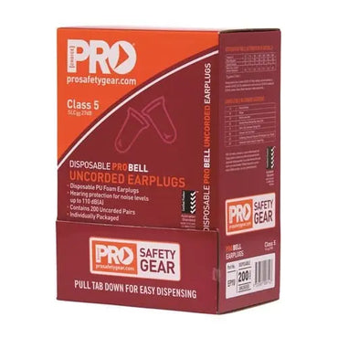 Pro Choice Pro-bell Pu Earplugs Uncorded - Box Of 200 - EPYU PPE Pro Choice