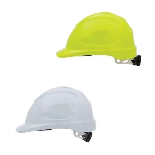 Pro Choice Hard Hat (V9) - Unvented, 6 Point Ratchet Harness Type 2 Polycarbonate - HH92R PPE Pro Choice WHITE