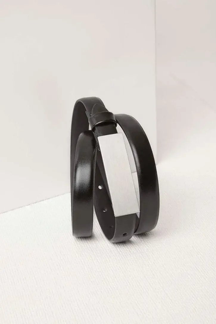 Biz Corporates Womens Leather Belt RA972L Corporate Wear Biz Corporates S Black