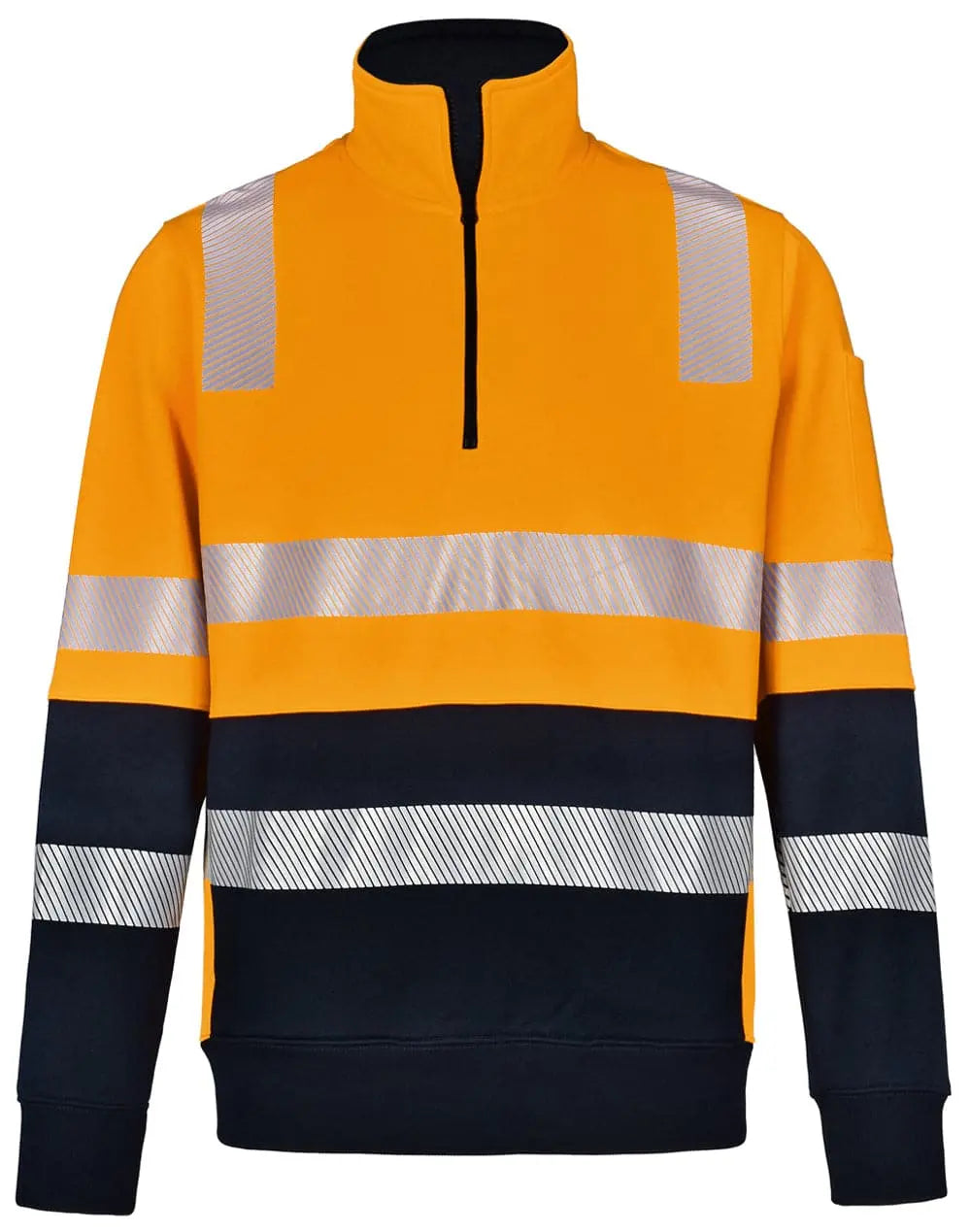 Vic Rail Hi Vis Safety Jumper- Unisex SW32 Work Wear Australian Industrial Wear XS Orange/Navy