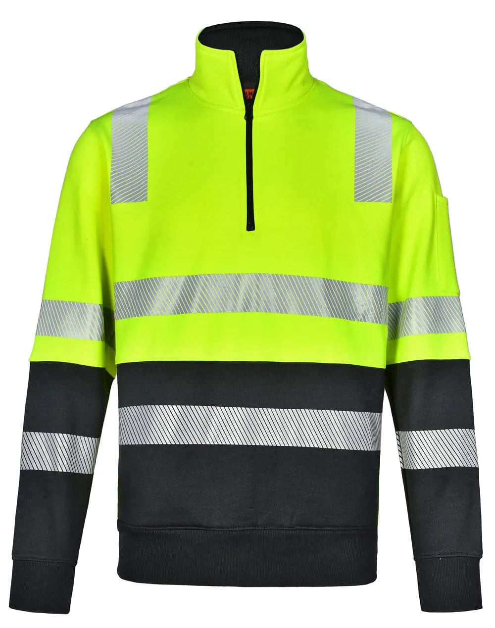 Vic Rail Hi Vis Safety Jumper- Unisex SW32 Work Wear Australian Industrial Wear XS Yellow/Charcoal