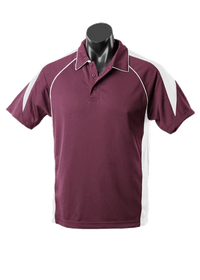 Aussie Pacific Men's Premier Polo Shirt 1301 Casual Wear Aussie Pacific Burgundy/White S 