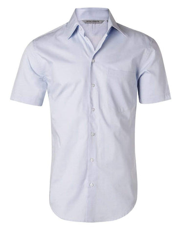 BENCHMARK Men's Fine Twill Short Sleeve Shirt M7030S Corporate Wear Benchmark Blue 40 
