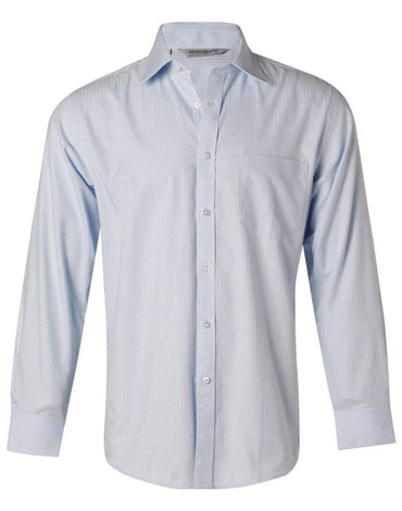 BENCHMARK Men's Pinpoint Oxford Long Sleeve Shirt M7005L Corporate Wear Benchmark Blue 38 