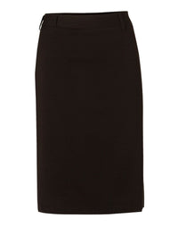 BENCHMARK Women's Poly/Viscose Stretch Mid Length Lined Pencil Skirt M9471 Corporate Wear Benchmark Black 6 