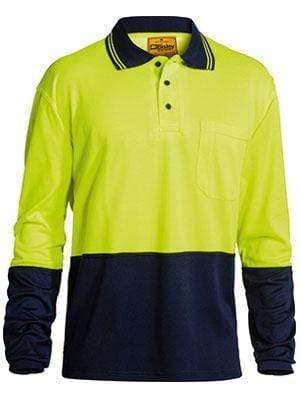 Bisley Workwear Hi Vis Long Sleeve Polo Shirt BK6234 Work Wear Bisley Workwear   
