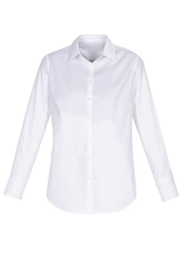 Biz Collection Camden Ladies L/S Shirt S016LL Corporate Wear Biz Care White 6 