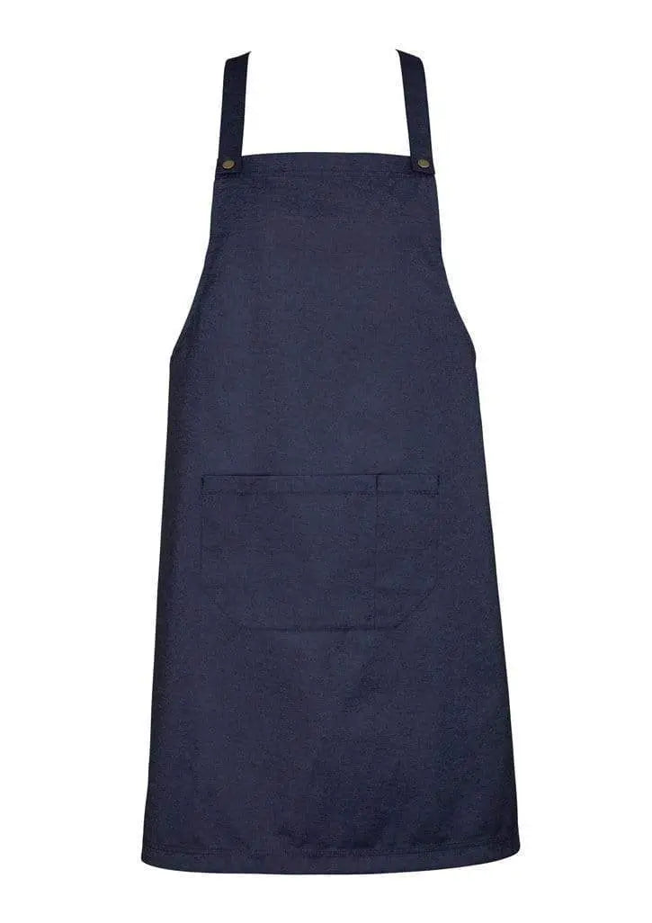 Biz Collection Textured Fabric Urban Bib Apron BA55 Hospitality & Chefwear Biz Collection Blue Denim